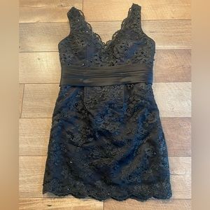 Custom made black cocktail dress